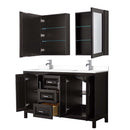 Daria 60 Inch Double Bathroom Vanity in Dark Espresso - 67