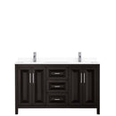 Daria 60 Inch Double Bathroom Vanity in Dark Espresso - 54