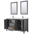 Daria 60 Inch Double Bathroom Vanity in Dark Gray - 15