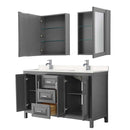Daria 60 Inch Double Bathroom Vanity in Dark Gray - 25