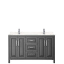Daria 60 Inch Double Bathroom Vanity in Dark Gray - 12
