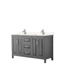 Daria 60 Inch Double Bathroom Vanity in Dark Gray - 10