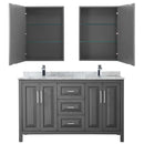 Daria 60 Inch Double Bathroom Vanity in Dark Gray - 47