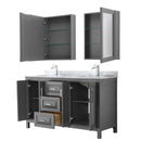 Daria 60 Inch Double Bathroom Vanity in Dark Gray - 45