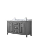 Daria 60 Inch Double Bathroom Vanity in Dark Gray - 30