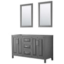 Daria 60 Inch Double Bathroom Vanity in Dark Gray - 2