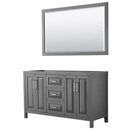 Daria 60 Inch Double Bathroom Vanity in Dark Gray - 4