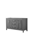 Daria 60 Inch Double Bathroom Vanity in Dark Gray