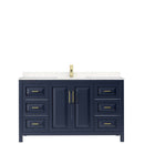 Daria 60 Inch Single Bathroom Vanity in Dark Blue - 6