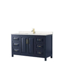 Daria 60 Inch Single Bathroom Vanity in Dark Blue - 4