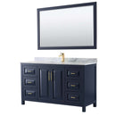 Daria 60 Inch Single Bathroom Vanity in Dark Blue - 17