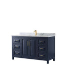 Daria 60 Inch Single Bathroom Vanity in Dark Blue - 13