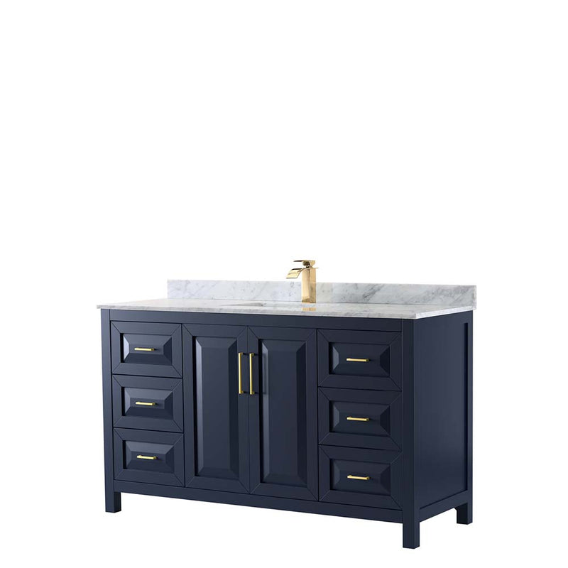 Daria 60 Inch Single Bathroom Vanity in Dark Blue - 13