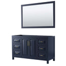 Daria 60 Inch Single Bathroom Vanity in Dark Blue - 2