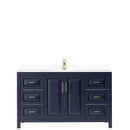Daria 60 Inch Single Bathroom Vanity in Dark Blue - 24