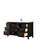Daria 60 Inch Single Bathroom Vanity in Dark Espresso - 23