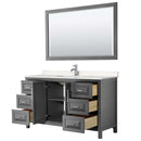 Daria 60 Inch Single Bathroom Vanity in Dark Gray - 9