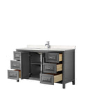 Daria 60 Inch Single Bathroom Vanity in Dark Gray - 5
