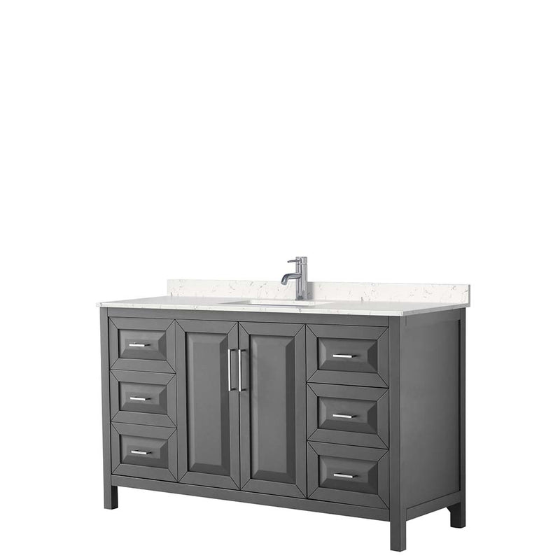 Daria 60 Inch Single Bathroom Vanity in Dark Gray - 4