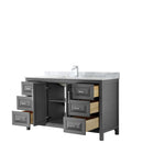 Daria 60 Inch Single Bathroom Vanity in Dark Gray - 14