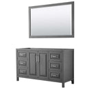 Daria 60 Inch Single Bathroom Vanity in Dark Gray - 2