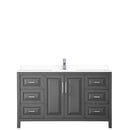 Daria 60 Inch Single Bathroom Vanity in Dark Gray - 24