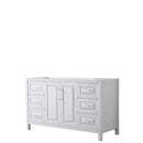 Daria 60 Inch Single Bathroom Vanity in White - Polished Chrome Trim
