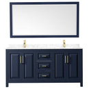 Daria 72 Inch Double Bathroom Vanity in Dark Blue - 20