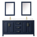 Daria 72 Inch Double Bathroom Vanity in Dark Blue - 25