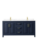 Daria 72 Inch Double Bathroom Vanity in Dark Blue - 11