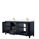 Daria 72 Inch Double Bathroom Vanity in Dark Blue - 10