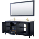 Daria 72 Inch Double Bathroom Vanity in Dark Blue - 39