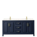 Daria 72 Inch Double Bathroom Vanity in Dark Blue - 31