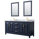 Daria 72 Inch Double Bathroom Vanity in Dark Blue - 53