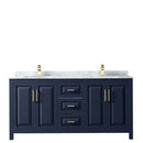 Daria 72 Inch Double Bathroom Vanity in Dark Blue - 51