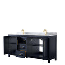 Daria 72 Inch Double Bathroom Vanity in Dark Blue - 50