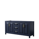 Daria 72 Inch Double Bathroom Vanity in Dark Blue
