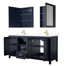 Daria 72 Inch Double Bathroom Vanity in Dark Blue - 84