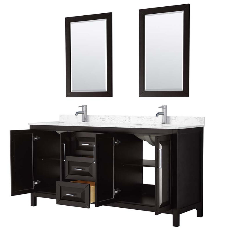 Daria 72 Inch Double Bathroom Vanity in Dark Espresso - 15