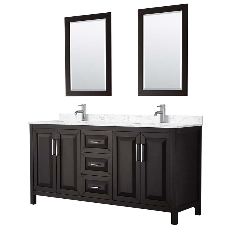 Daria 72 Inch Double Bathroom Vanity in Dark Espresso - 14