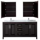 Daria 72 Inch Double Bathroom Vanity in Dark Espresso - 67