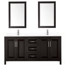 Daria 72 Inch Double Bathroom Vanity in Dark Espresso - 78