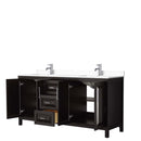 Daria 72 Inch Double Bathroom Vanity in Dark Espresso - 73