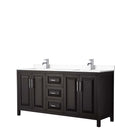 Daria 72 Inch Double Bathroom Vanity in Dark Espresso - 72