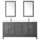 Daria 72 Inch Double Bathroom Vanity in Dark Gray - 16