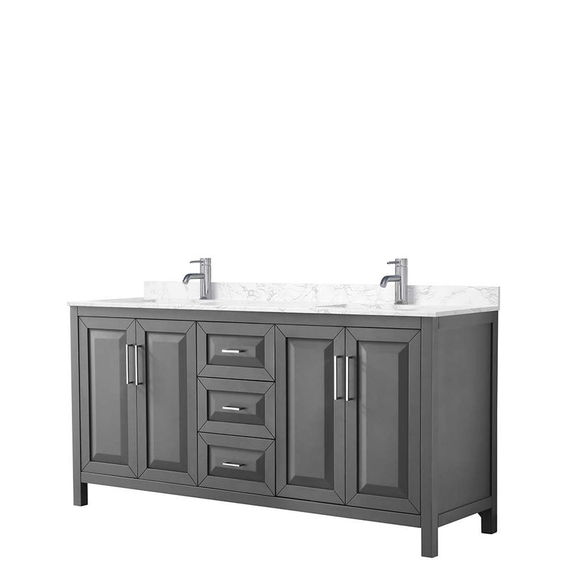 Daria 72 Inch Double Bathroom Vanity in Dark Gray - 10