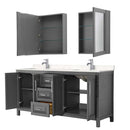 Daria 72 Inch Double Bathroom Vanity in Dark Gray - 45