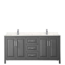Daria 72 Inch Double Bathroom Vanity in Dark Gray - 32