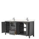 Daria 72 Inch Double Bathroom Vanity in Dark Gray - 31