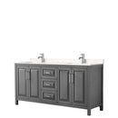 Daria 72 Inch Double Bathroom Vanity in Dark Gray - 30